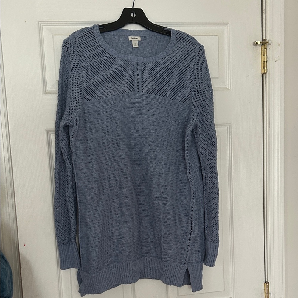 L.L. Bean Women's Light Blue Knit Sweater